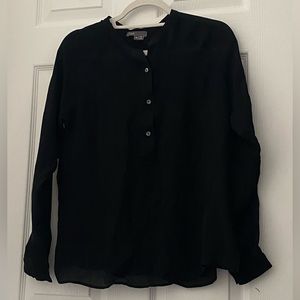 Vince Silk Blouse Black XS